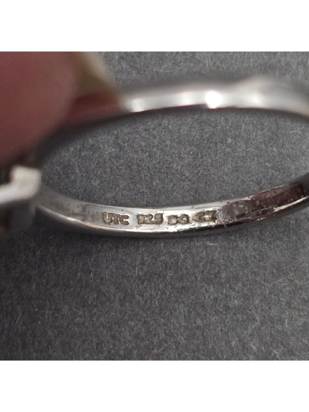 Sterling Silver CZ Princess Cut Solitaire Ring Size 6 Minimalist Wedding Band - Picture 4 of 12